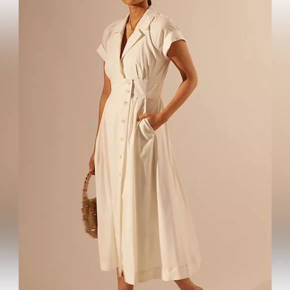 Anthropologie Maeve poplin midi shirt dress - Picture 1 of 14
